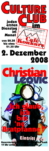 Culture Club Plakat Lesung Christian Leovic