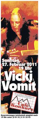 Plakat Vicki Vomit 27. Februar 2011