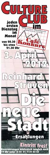 Kleinplakat Lesung Reinhard Strüwen