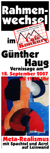 Rahmenwechsel-Plakat Günther Haug